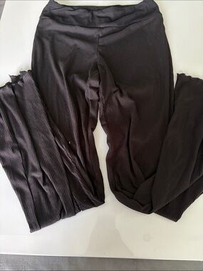 No Boundaries Black Ribbed Flare Pants